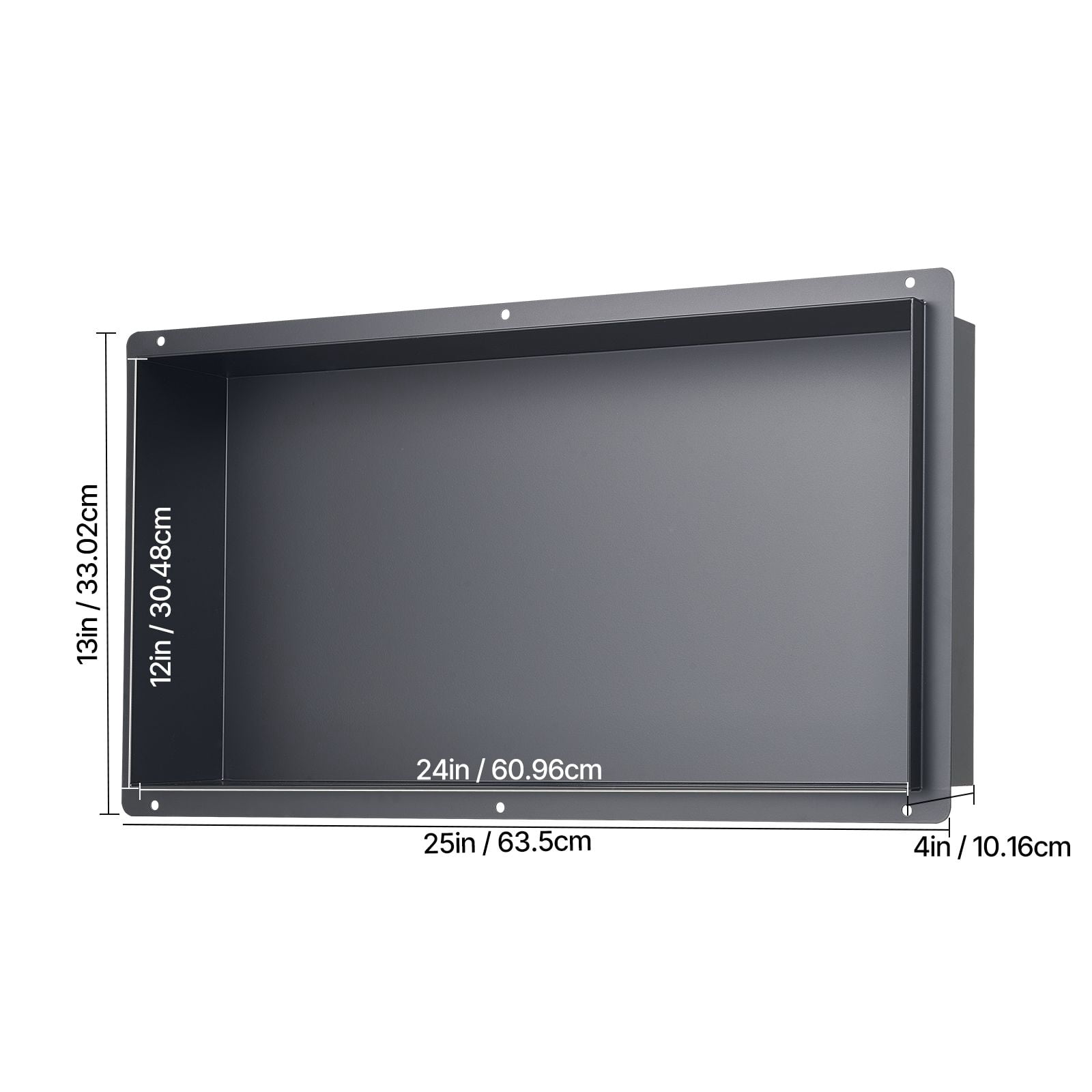 304 Stainless Steel Shower Niche 4x13x25 Inch, 92° Inner Corner, Waterproof Sealed, for Bathroom Wall Storage