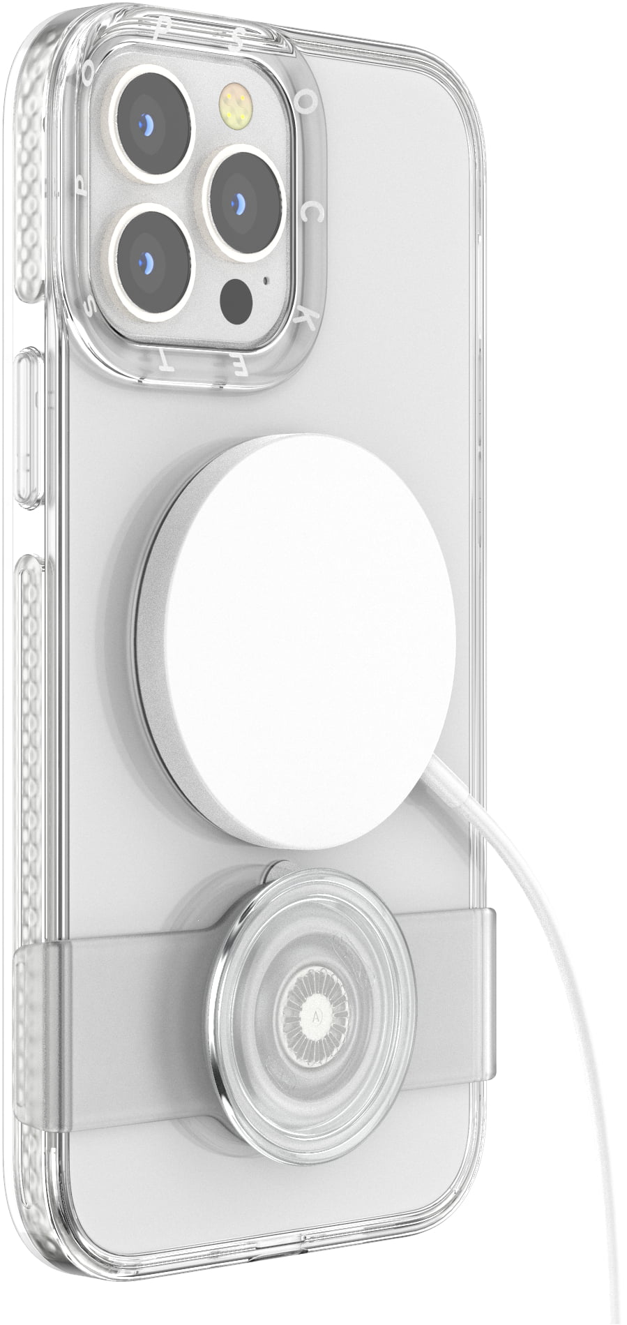 PopSockets PopCase for MagSafe iPhone 13 Pro Max Phone Case with Integrated  PopGrip Slide, Clear
