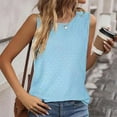 thumbnail image 2 of Daznico Tank Tops for Women,Womens Tank Tops Eyelet Loose Casual Summer Tops Crew Neck Basic Sleeveless Shirts Trendy,Size XXL, 2 of 5