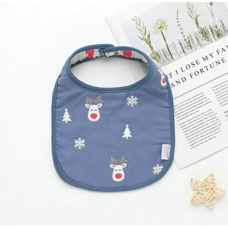 Baby Bibs Girl Boy Feeding Apron Cartoon Saliva Towel Toddler Infant Dinner Slabbetjes Burp Cloths Newborn Accessorries Bandanas deer For 0-3year