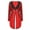 Red, variant on TiaoBug Woman's Magician Costume Tailcoat Tuxedo Jacket Sequins Long Sleeve Coat Circus Blazer Red M