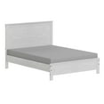Albany Solid Wood White Bed, Modern Rustic Wooden Queen Size Bed Frame