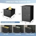 thumbnail image 3 of 2 Drawer File Cabinet with Lock, Metal File Cabinets for Home Office, Under Desk Storage, Printer Stand, Office File Cabinets for Letters and File Boxes, Assembly Required, Black, 3 of 16