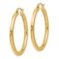 thumbnail image 2 of Boucles d'Oreilles Créoles Rondes en Or Jaune 14 K, 2 of 8