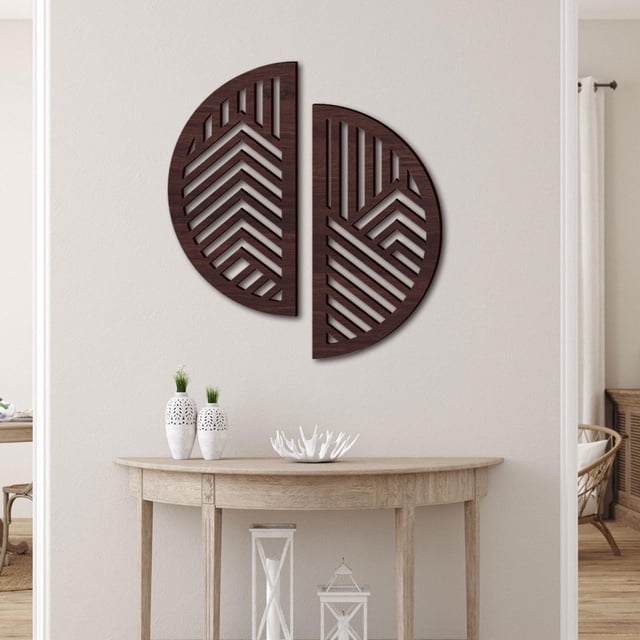 Arte de pared de madera creativo, decoración de pared de granja, adornos colgantes de madera decorativos para pared, madera para el hogar, Grano de madera de BLESIY escultura de arte de pared