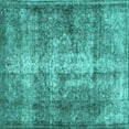 thumbnail image 1 of Ahgly Company Indoor Square Persian Turquoise Blue Traditional Area Rugs, 6' Square, 1 of 4
