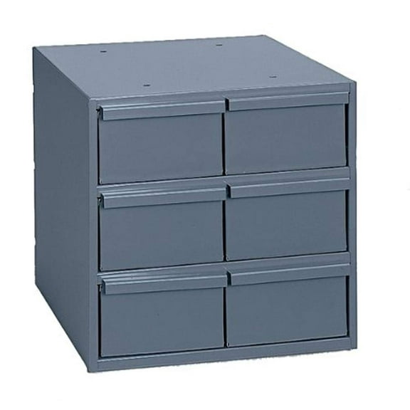 Durham 001-95 Gray Cold Rolled Steel Vertical Storage Cabinet, 11-3/4" Width x 10-7/8" Height x 11-5/8" Depth, 6 Drawer CA2