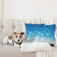 thumbnail image 4 of Ambesonne Blue Throw Pillow Cover 2 Pack, Mosaic Triangle Graphic, 20", Pale Blue, 4 of 7