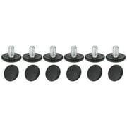 M8 x 10 x 25mm Feet Adjustable Floor Protector for Furniture Table Leg 12pcs