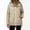 Khaki, variant on Gamivast Hooded Windbreaker Rain Jacket for Women Lightweight Zip Up Outdoor Active Coat with Striped Lining Casual Waterproof Fall Outerwear with Pockets Travel Light Blue XXL
