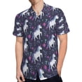 thumbnail image 4 of High Quality Hawaiian Shirts for Men Short Sleeve Aloha Beach Shirt Floral Summer Casual Button Down Shirts Blouses V89RNN, 4 of 7