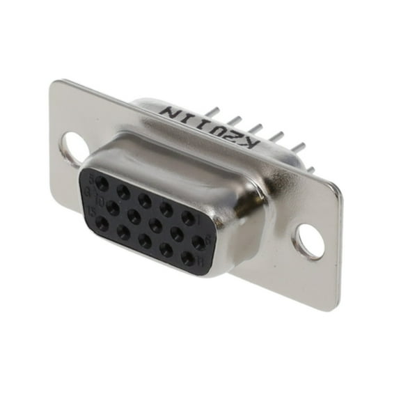 K86X-ED-15S Connector D-Sub High Density Receptacle 15 Position VERT SLDR