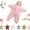 Pink, variant on Baby Starfish Onesie, Thick Imitation Fleece Starfish Newborn Sleeping Bag, Infant Footie Jumpsuit Winter Warm Outfits