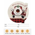 thumbnail image 6 of 15 Inch Round Placemats Set of 6, Red Gnomes Christmas Non Slip Heat Insulation PP Table Mats, Truck Xmas Tree Checkered Retro Washable Place Mats for Kitchen Dining Party Table Decor, 6 of 7