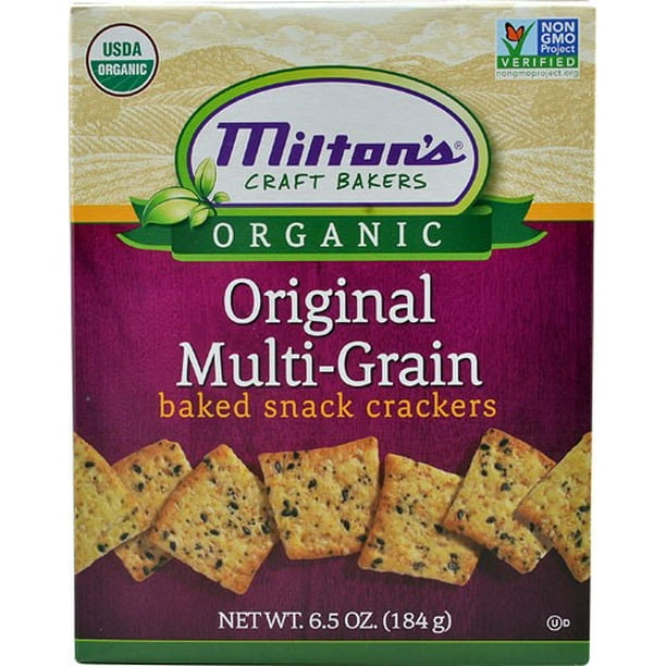 Milton's Craft Bakers Organic MultiGrain Snack Crackers Original 6.5