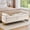 White, variant on Aemeios 62.5"W Teddy Storage Bench for Bedroom End of Bed with Zippered Pockets and Detachable Cylindrical Pillows, Beige