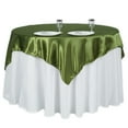 thumbnail image 6 of Efavormart Pack of 5 | 60" SATIN Square Tablecloth Overlay For Wedding Catering Party Table Top Decorations MOSS / WILLOW, 6 of 10