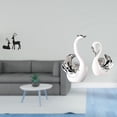thumbnail image 2 of Estatua de reno,Estatua de reno negro,decoración del hogar,arte y artesanía,estatua de cisne,Figuras de cisne de cerámica modernas,Escultura de animales Decoración centro de mesa, 2 of 8