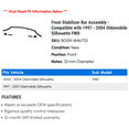 thumbnail image 2 of Front Stabilizer Bar Assembly - Compatible with 1997 - 2004 Oldsmobile Silhouette FWD 1998 1999 2000 2001 2002 2003, 2 of 2