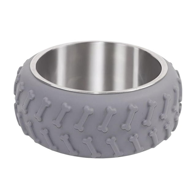 Plato para perros y gatos Yinane alimentador antideslizante para mascotas recipiente para alimentos GRIS Cuencos para gatos