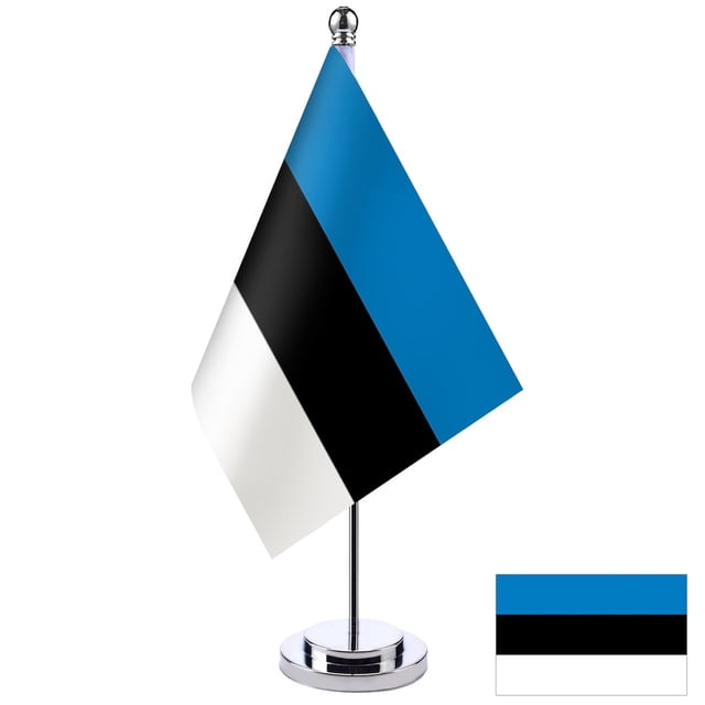 Tapiz decorativo para colgar en la pared con la bandera de Estonia, diseño de anime, 32 x 14 cm