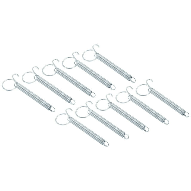 Unique Bargains Crochet de Porte de Cage de 4,5 Pieds, 10 Pcs Crochet de Loquet en Fil à Ressort Élastique pour Anneau de Doigt en Acier Inoxydable, Argent