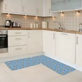 thumbnail image 5 of 2 Pce Crystal Velvet Kitchen Floor Mat Door Mat 47.2×17in Water Absorption And Stain Resistance For Laundry Dining Room Office Sink Animal Dog Cartoon Pattern With Bones, 5 of 6