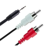 onn. 4' AUX to RCA Y-Adapter Audio Cable