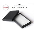 thumbnail image 2 of Paquete de 10 cajas de regalo y venta al por menor de joyería de color negro mate rellenas de algodón Tamaño: 7 "x 5" x 1-1/8 "pulgadas por R J Displays, 2 of 4