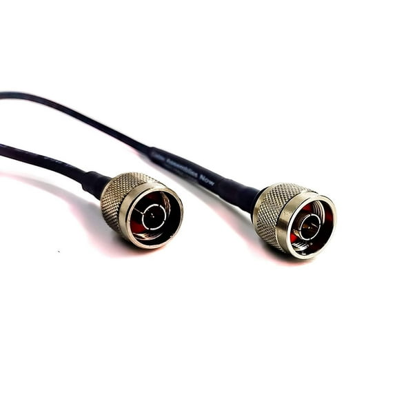 Cable Assemblies Now - 10' Foot Coaxial Assembly Jumper with N-Male Connector to N Male Connector Using Genuine LMR-240/LMR240 Times Microwave Low Loss 50 OHM Coaxial Cable