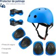 thumbnail image 2 of Juego de Casco de Bicicleta Bluelander para Niños y Niñas, Rodilleras, Coderas, Palmilleras, Azul, 2 of 4