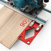Track Saw Square Guide for Guide Rail, 90 Degree Right Angle Guide with Edge Support,Compact Circular Saw Accessory for Parallel Guide System