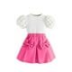 thumbnail image 1 of Odeerbi 18M-8Y Niñas Trajes de Verano Tops de Manga Corta de Algodón Con Falda Plisada Conjunto de Dos Piezas Falda Con Lazo Conjunto de Dos Piezas Falda Con Lazo, 1 of 5