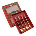 thumbnail image 2 of Xmas Cutlery Kits Christmas Forks and Spoons Set Reusable Dessert Spoon Xmas Flatware with Gift Box for Wedding Kitchen Parties 4pcs, 2 of 8