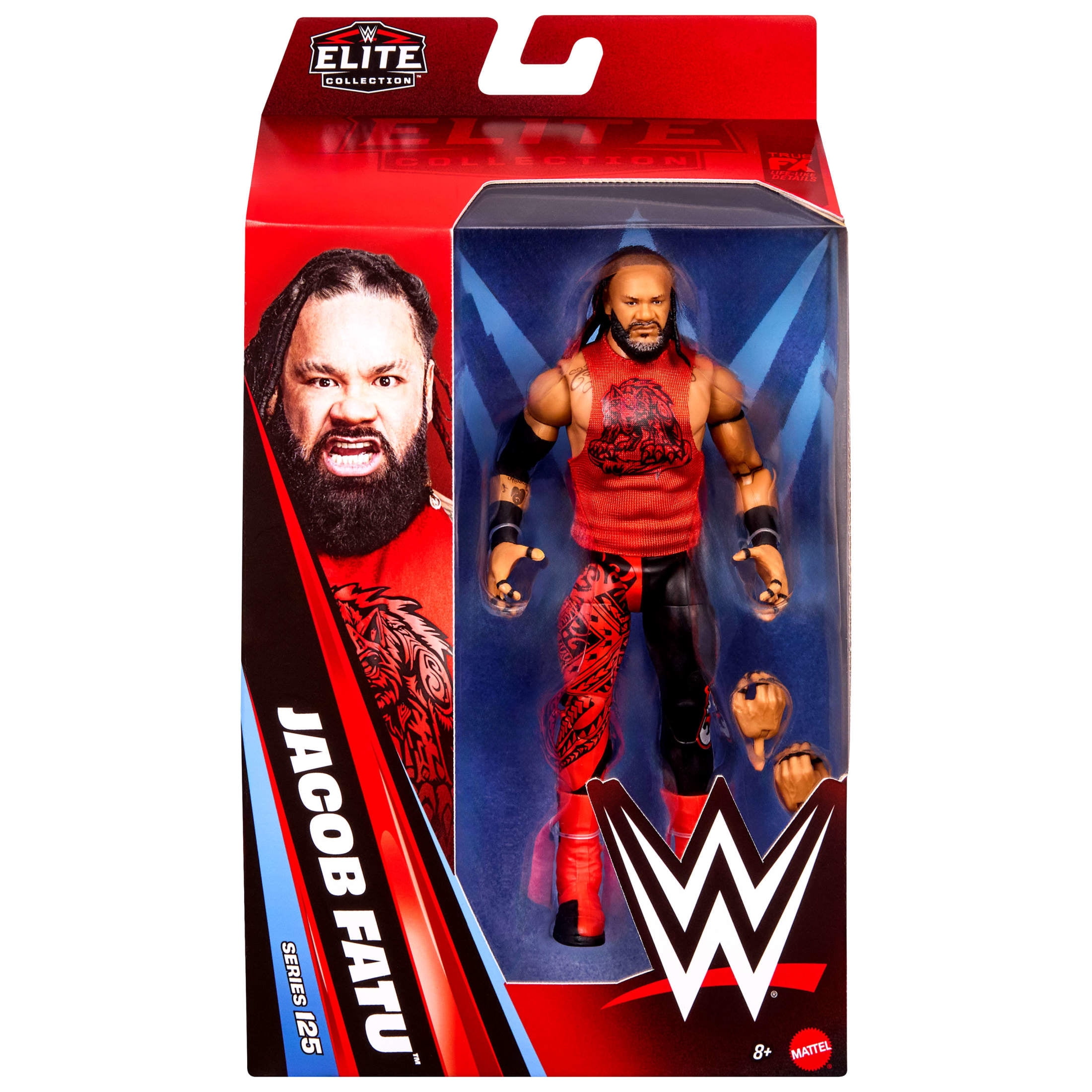 WWE Elite Jacob Fatu Action Figure, Series #125, 6-inch Collectible with Articulation & Accessories
