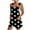 Black-B, variant on Penkiiy Women's Sleeveless Romper, White, M