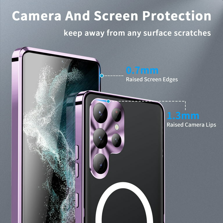 Case for Samsung Galaxy S23 Ultra (Compatible with MagSafe) Built-in Magnet  Camera Lens Protector Shockproof Protection Anti-Scratch Samsung Galaxy