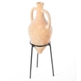 thumbnail image 4 of Antique Style Vase, Old Fashioned Magnificent Amphora, Decorative Large Tall Vase, Unique Vase on Slim Black Metal, 4 of 8