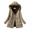 thumbnail image 1 of DPTALR Manteau d'Hiver Chaud pour Femmes Veste à Capuche Ajustée Manteau d'Hiver, 1 of 2