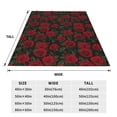 thumbnail image 3 of Honeii Rose Print Fleece Blanket - Throw Blanket for Bed, Sofa, Couch, Camping, and Travel , Microplush Ultra Soft Warm Blanket-40"x30", 3 of 7