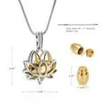 thumbnail image 3 of Cremation Jewelry for Ashes - Lotus Flower Ashes Pendant Necklace with Mini Keepsake Urn Memorial Ash Jewelry, 3 of 10