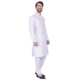 thumbnail image 2 of Maple Clothing Men's Cotton Indian Kurta Pajama Set Party Wear (Off-White, L), 2 of 5