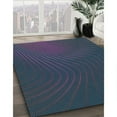 thumbnail image 2 of Ahgly Company Indoor Square Patterned Blue Novelty Area Rugs, 5' Square, 2 of 6