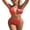 Red-Orange, variant on Womens Halter Bikini Sets Triangle Swimsuit String Two Piece Bath Suit