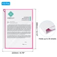 thumbnail image 2 of Uxcell 10 Pcs Non-punching Report Covers with Swing Clip, Plastic Presentation Folders for Office, Rose Red, 2 of 7