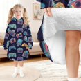 thumbnail image 6 of Game Controller Blue Pattern Lamb Fleece Blanket Hoodies for Teens ,Teens Oversize Sherpa Wearable Hooded Blanket Sweatshirt with Super Pockets, 6 of 6