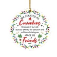 thumbnail image 2 of YOHAVEN Christmas Coworker Ornament, Funny Ceramic Round Christmas Decoration, Thank You Gifts for Colleagues, Great Christmas Gifts for Men and Women, Work Christmas Gifts, Office Holiday Decor, 2 of 9