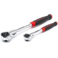thumbnail image 2 of GearWrench- KD 81223 Ratchet  1/4 Inch and 3/8 Inch Drive; Roto Head; Cushion Grip Handle; 72 Teeth; Polished; Set Of 2, 2 of 9