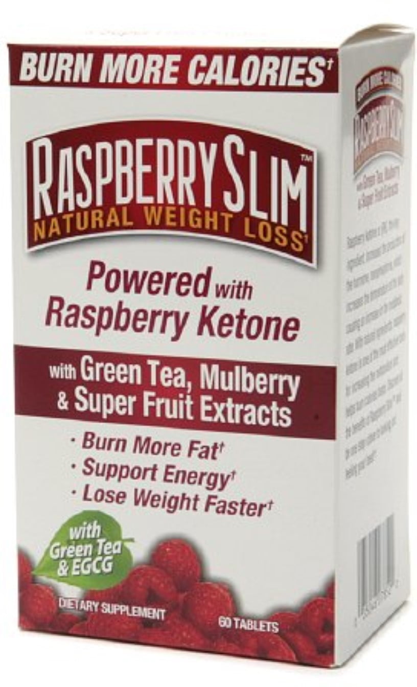 Raspberry Slim Powered with Raspberry Ketone Tablets 60 ea (Pack of 2