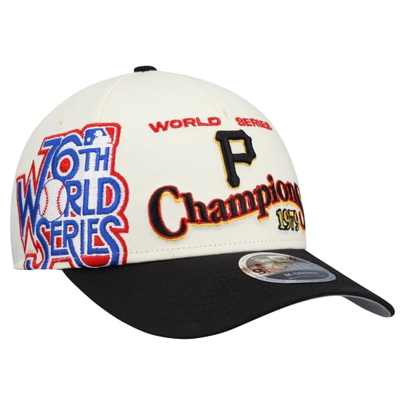Men's New Era  Cream/Black Pittsburgh Pirates World Series 9FORTY M-Crown Adjustable Hat